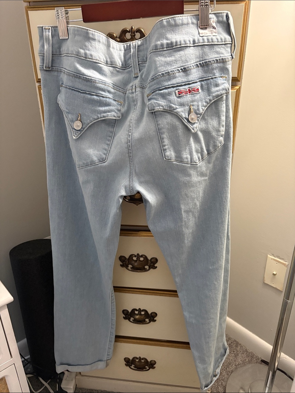 Light Blue Women's Jeans - Hudson crop Collin fit